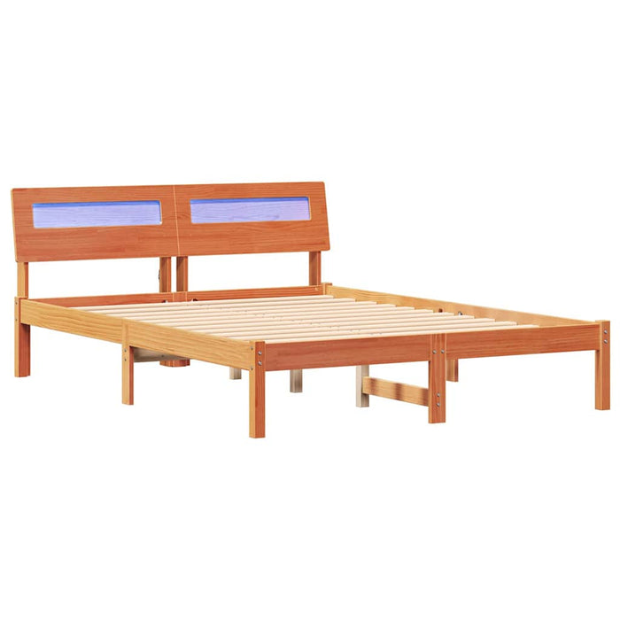 Cadru de pat Maroniu cerat 135 x 190 cm Lemn de pin masiv - WALTI WALTI