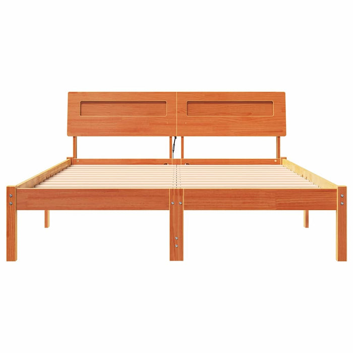 Cadru de pat Maroniu cerat 135 x 190 cm Lemn de pin masiv - WALTI WALTI