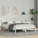 Cadru de pat cu headboard Alb 120 x 190 cm Lemn de pin masiv - WALTI WALTI