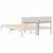 Cadru de pat cu headboard Alb 120 x 190 cm Lemn de pin masiv - WALTI WALTI