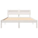 Cadru de pat cu headboard Alb 120 x 190 cm Lemn de pin masiv - WALTI WALTI