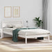 Cadru de pat cu headboard Alb 90 x 190 cm Lemn de pin masiv - WALTI WALTI