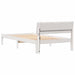 Cadru de pat cu headboard Alb 90 x 190 cm Lemn de pin masiv - WALTI WALTI