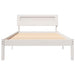 Cadru de pat cu headboard Alb 90 x 190 cm Lemn de pin masiv - WALTI WALTI