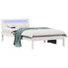 Cadru de pat cu headboard Alb 90 x 190 cm Lemn de pin masiv - WALTI WALTI