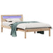 Cadru de pat cu headboard Maro 75 x 190 cm Lemn de pin masiv - WALTI WALTI