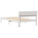 Cadru de pat cu headboard Alb 75 x 190 cm Lemn de pin masiv - WALTI WALTI