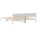Cadru de pat cu headboard Alb 180 x 200 cm Lemn de pin masiv - WALTI WALTI