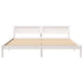 Cadru de pat cu headboard Alb 180 x 200 cm Lemn de pin masiv - WALTI WALTI