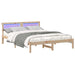Cadru de pat cu headboard Maro 160 x 200 cm Lemn de pin masiv - WALTI WALTI