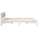 Cadru de pat cu headboard Alb 160 x 200 cm Lemn de pin masiv - WALTI WALTI