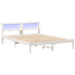 Cadru de pat cu headboard Alb 150 x 200 cm Lemn de pin masiv - WALTI WALTI
