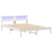 Cadru de pat cu headboard Alb 140 x 200 cm Lemn de pin masiv - WALTI WALTI