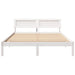 Cadru de pat cu headboard Alb 140 x 200 cm Lemn de pin masiv - WALTI WALTI