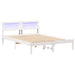 Cadru de pat cu headboard Alb 120 x 200 cm Lemn de pin masiv - WALTI WALTI