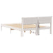 Cadru de pat cu headboard Alb 120 x 200 cm Lemn de pin masiv - WALTI WALTI