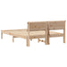 Cadru de pat cu headboard Maro 140 x 190 cm Lemn de pin masiv - WALTI WALTI