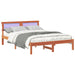 Cadru de pat Maroniu cerat 140 x 190 cm Lemn de pin masiv - WALTI WALTI