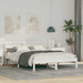 Cadru de pat cu headboard Alb 135 x 190 cm Lemn de pin masiv - WALTI WALTI
