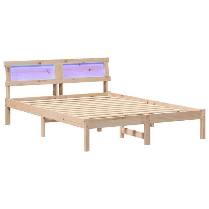 Cadru de pat cu headboard Maro 120 x 190 cm Lemn de pin masiv - WALTI WALTI