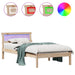 Cadru de pat cu headboard Maro 100 x 200 cm Lemn de pin masiv - WALTI WALTI