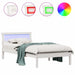 Cadru de pat cu headboard Alb 100 x 200 cm Lemn de pin masiv - WALTI WALTI