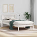 Cadru de pat cu headboard Alb 80 x 200 cm Lemn de pin masiv - WALTI WALTI