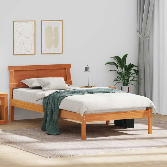 Cadru de pat Maroniu cerat 80 x 200 cm Lemn de pin masiv - WALTI WALTI