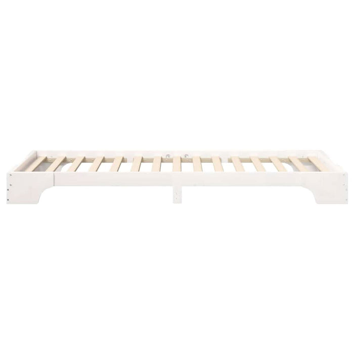 Cadru de pat Alb 80 x 210 cm Lemn de pin masiv - WALTI WALTI