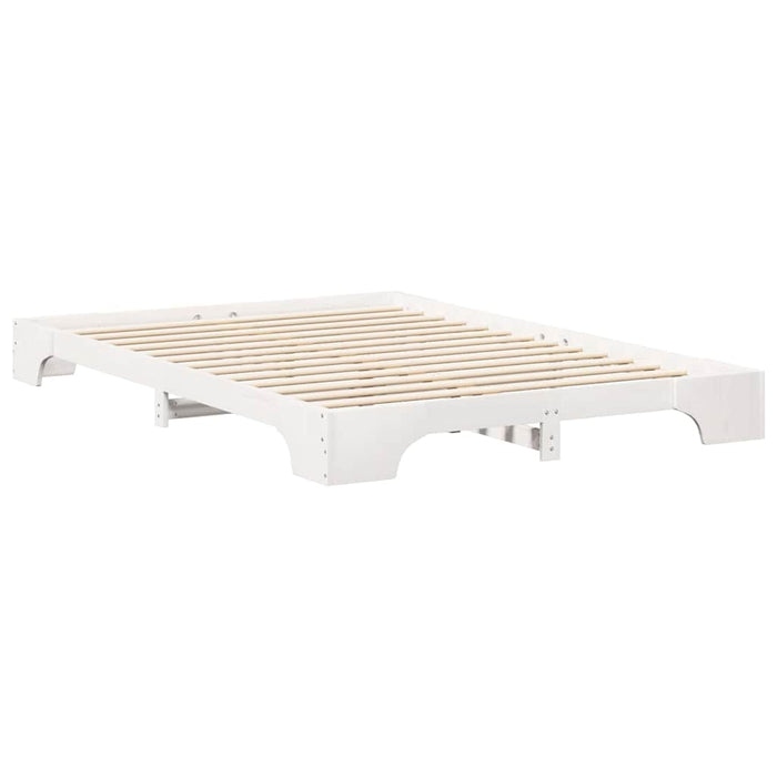 Cadru de pat Alb 140 x 210 cm Lemn de pin masiv - WALTI WALTI