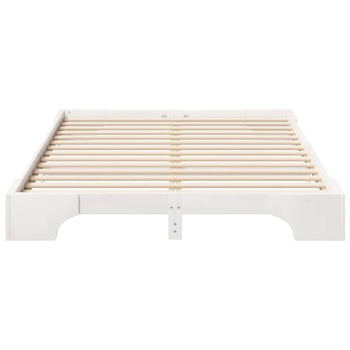 Cadru de pat Alb 140 x 210 cm Lemn de pin masiv - WALTI WALTI