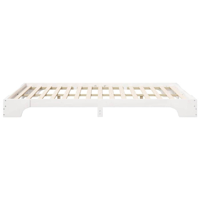 Cadru de pat Alb 140 x 210 cm Lemn de pin masiv - WALTI WALTI