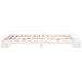 Cadru de pat Alb 140 x 210 cm Lemn de pin masiv - WALTI WALTI