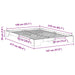 Cadru de pat Alb 140 x 210 cm Lemn de pin masiv - WALTI WALTI