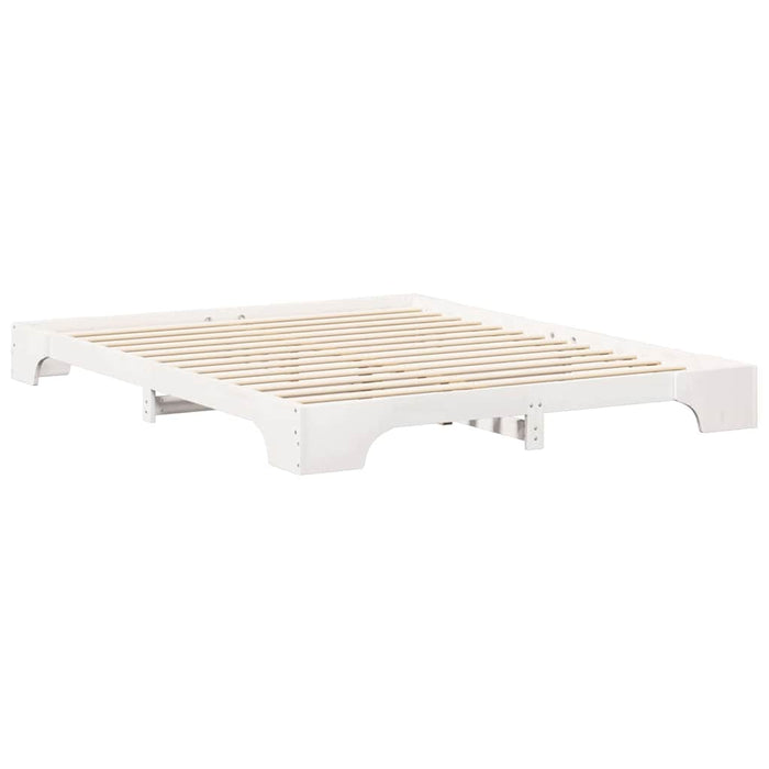 Cadru de pat Alb 160 x 210 cm Lemn de pin masiv - WALTI WALTI