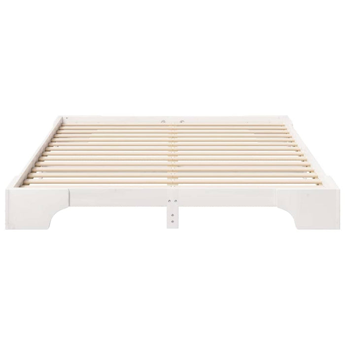 Cadru de pat Alb 160 x 210 cm Lemn de pin masiv - WALTI WALTI