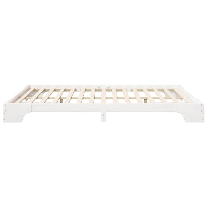 Cadru de pat Alb 160 x 210 cm Lemn de pin masiv - WALTI WALTI