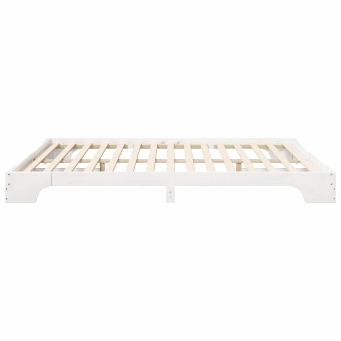 Cadru de pat Alb 180 x 210 cm Lemn de pin masiv - WALTI WALTI