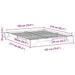 Cadru de pat Alb 180 x 210 cm Lemn de pin masiv - WALTI WALTI