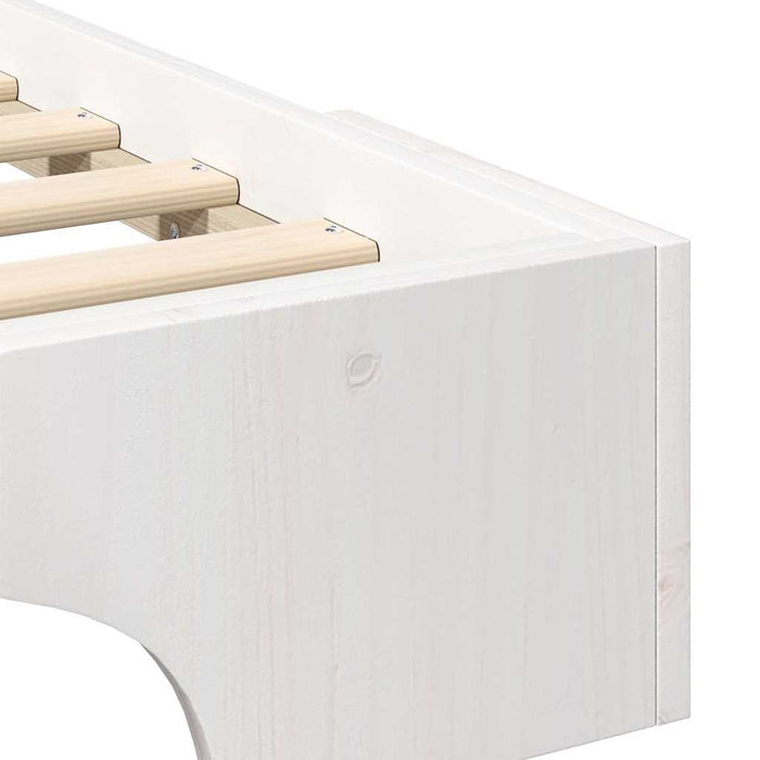 Cadru de pat Alb 200 x 210 cm Lemn de pin masiv - WALTI WALTI