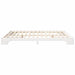 Cadru de pat Alb 200 x 210 cm Lemn de pin masiv - WALTI WALTI