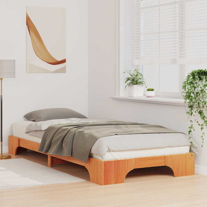 Cadru de pat de podea Maro 90 x 220 cm lemn - WALTI WALTI