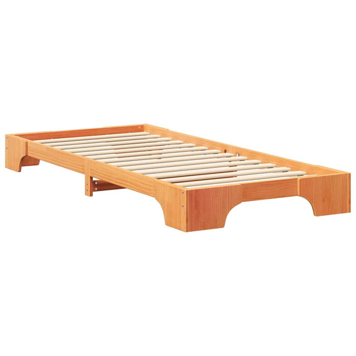 Cadru de pat de podea Maro 90 x 220 cm lemn - WALTI WALTI