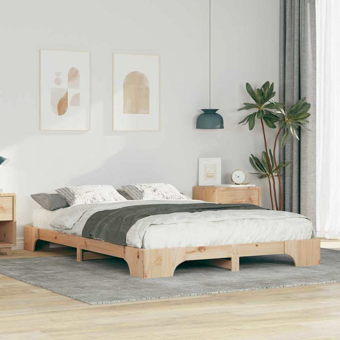 Cadru de pat Maro 140 x 220 cm Lemn de pin masiv - WALTI WALTI
