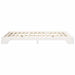 Cadru de pat Alb 140 x 220 cm Lemn de pin masiv - WALTI WALTI