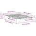 Cadru de pat Alb 140 x 220 cm Lemn de pin masiv - WALTI WALTI