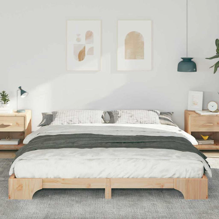 Cadru de pat Maro 180 x 220 cm Lemn de pin masiv - WALTI WALTI
