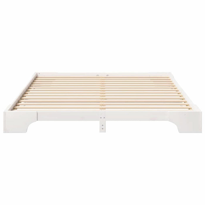 Cadru de pat Alb 200 x 220 cm Lemn de pin masiv - WALTI WALTI