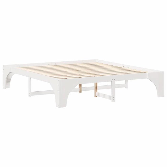 Cadru de pat Alb 200 x 200 cm Lemn de pin masiv - WALTI WALTI