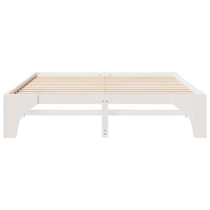 Cadru de pat Alb 200 x 200 cm Lemn de pin masiv - WALTI WALTI